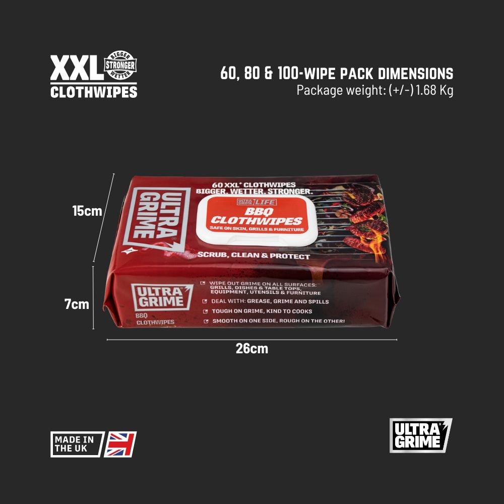 UltraGrime Life - BBQ (30 / 60 XXL wipes)