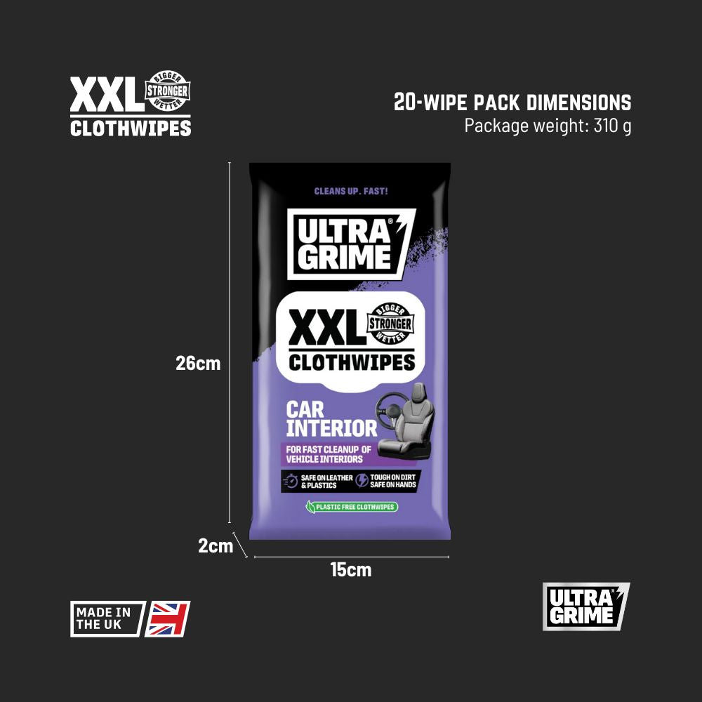 UltraGrime Life - Car Interior (20 XXL wipes)
