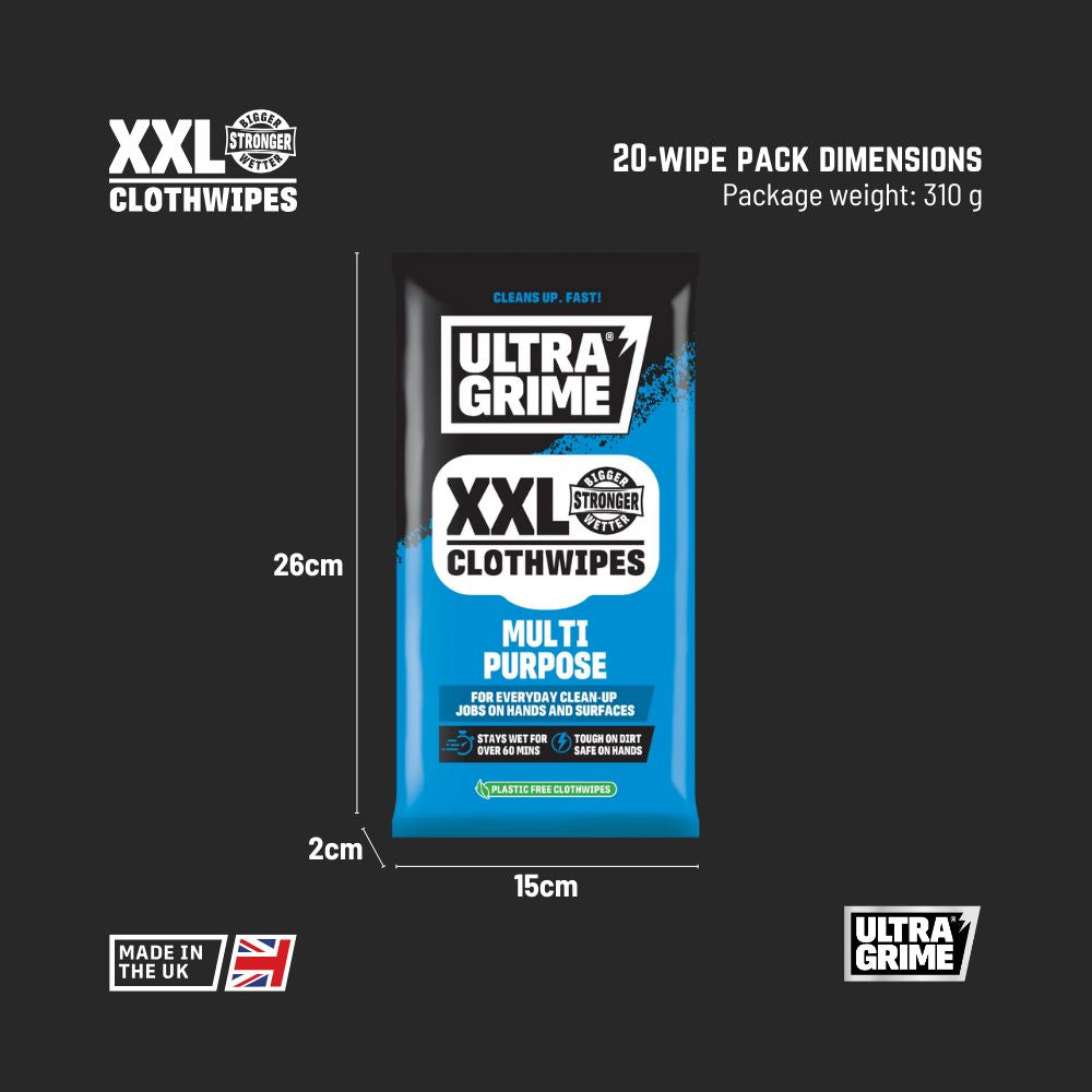 UltraGrime Life - Multipurpose (20 / 40 XXL wipes)