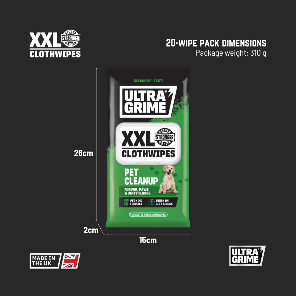 UltraGrime Life - Pet Care (20 / 40 / 80 XXL wipes)