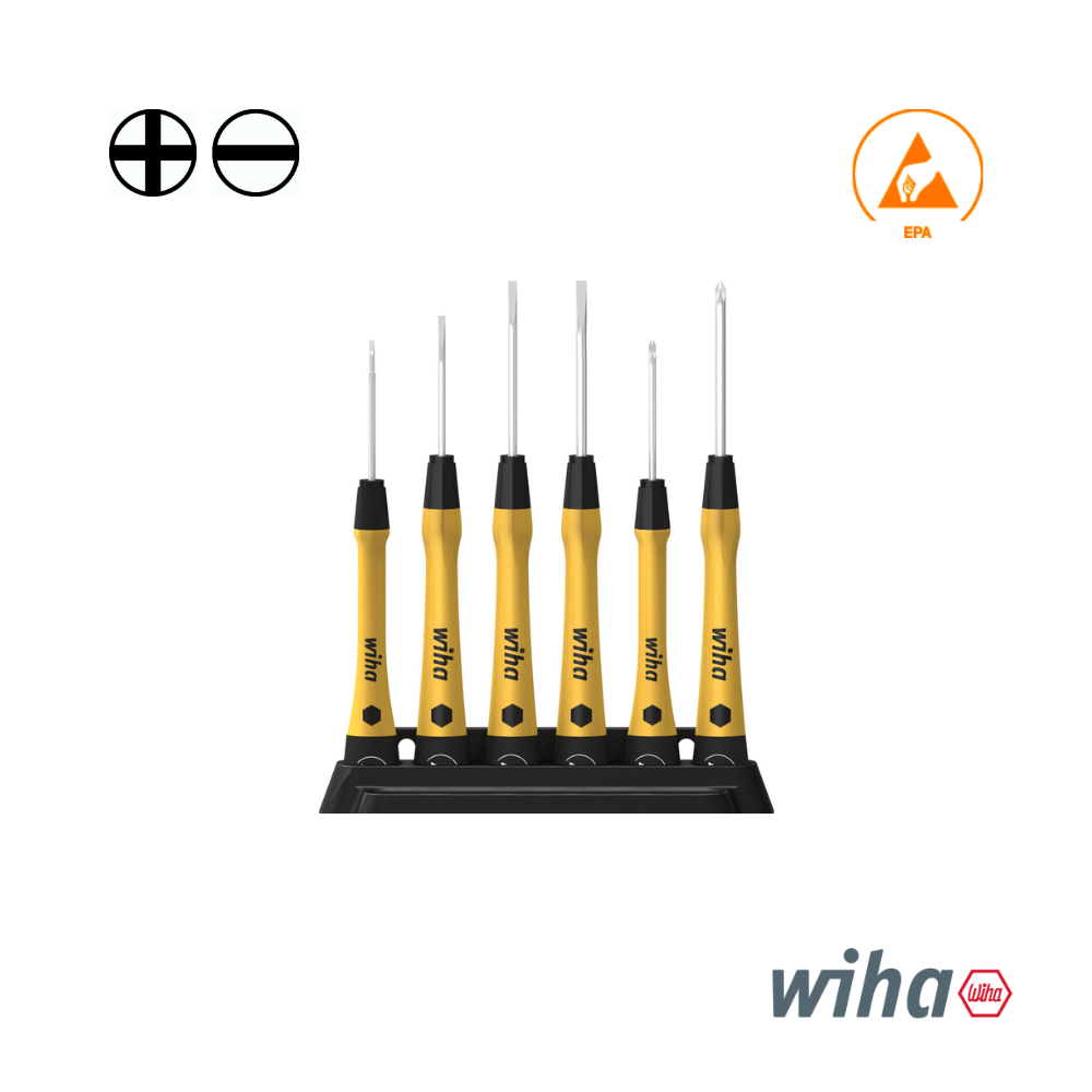 Wiha PicoFinish ESD 7-pc screwdriver set with holder