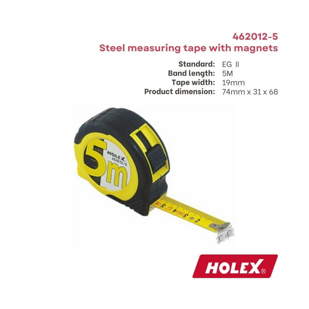 Holex Steel Tape Measure with magnets