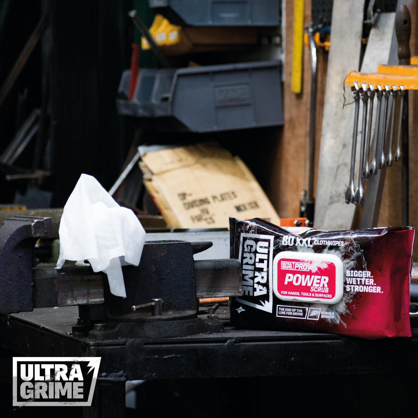 UltraGrime Pro - Power Scrub (80 XXL wipes)