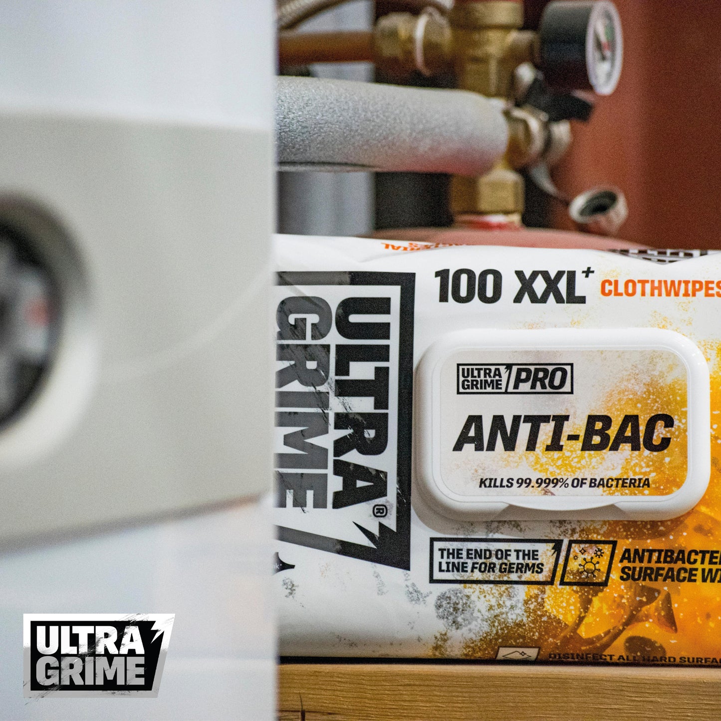 UltraGrime Pro - Anti-Bac (100 XXL wipes)