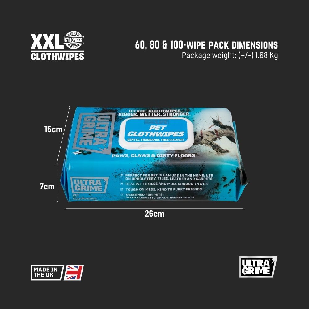 UltraGrime Life - Pet Care (20 / 40 / 80 XXL wipes)