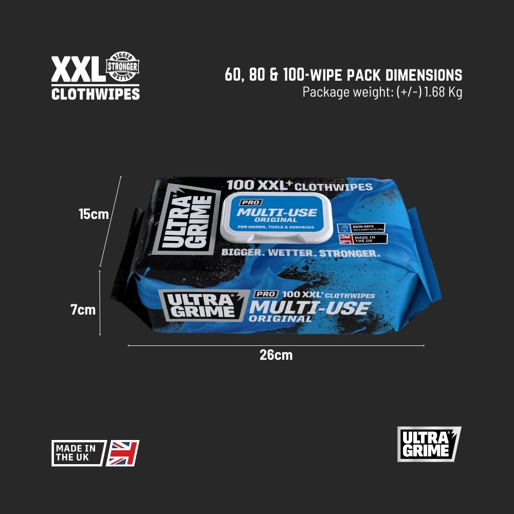 UltraGrime Pro - Multiuse (100 XXL wipes)