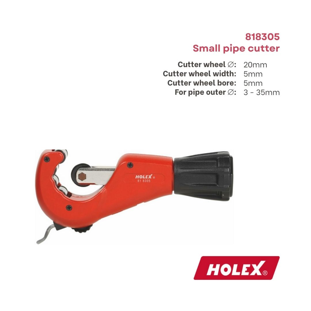 Holex Small Pipe Cutter with guide rollers