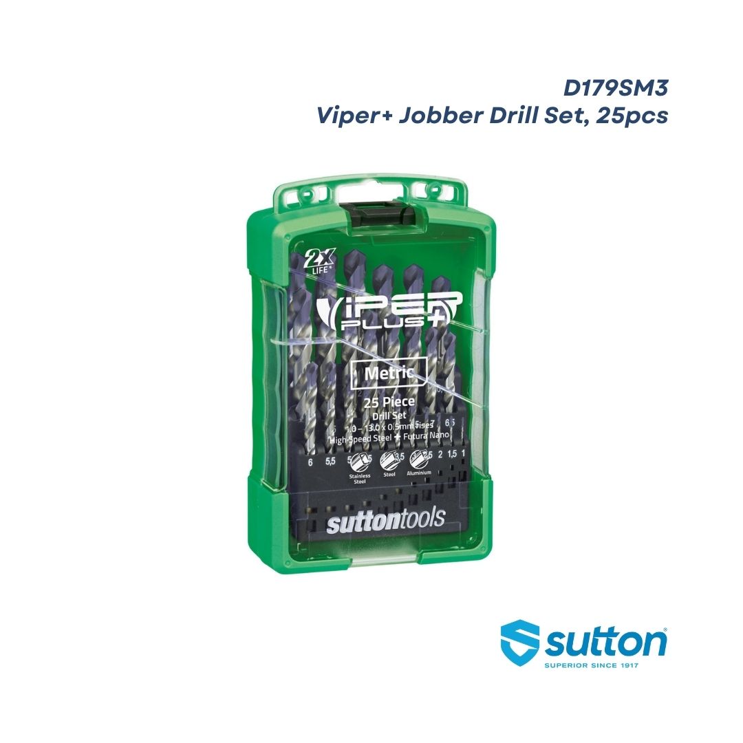 Sutton Viper+ Jobber Drill Bit Set, 25pcs