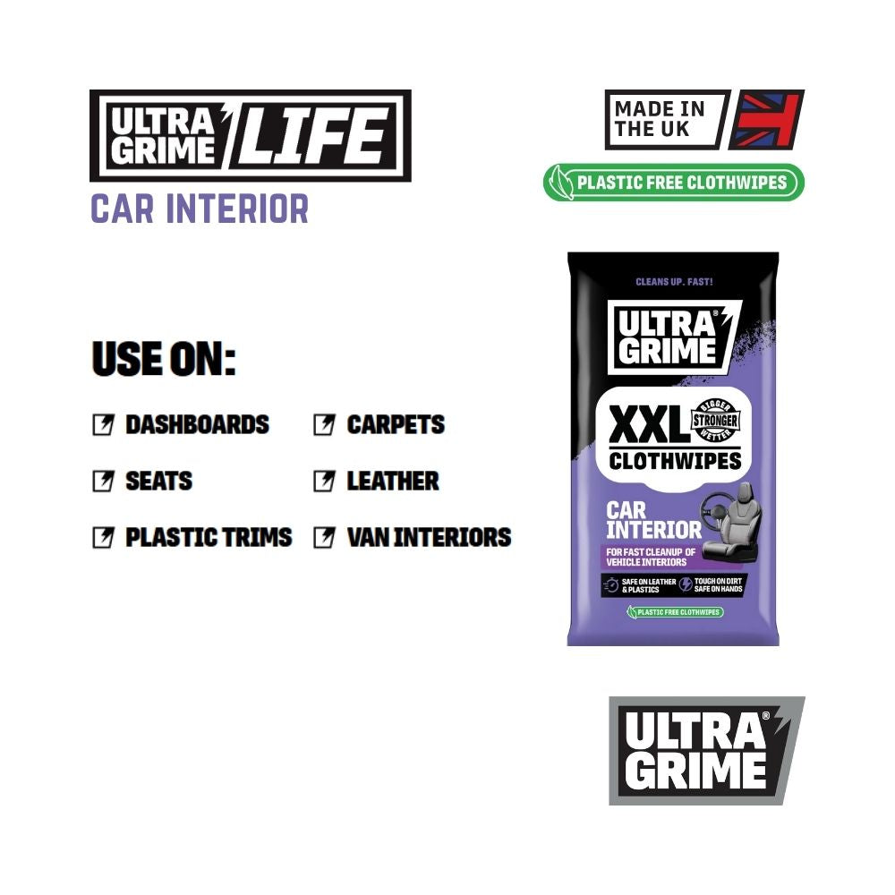 UltraGrime Life - Car Interior (20 XXL wipes)