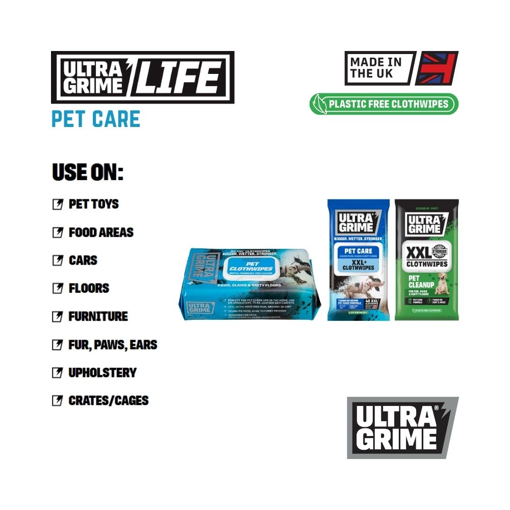 UltraGrime Life - Pet Care (20 / 40 / 80 XXL wipes)