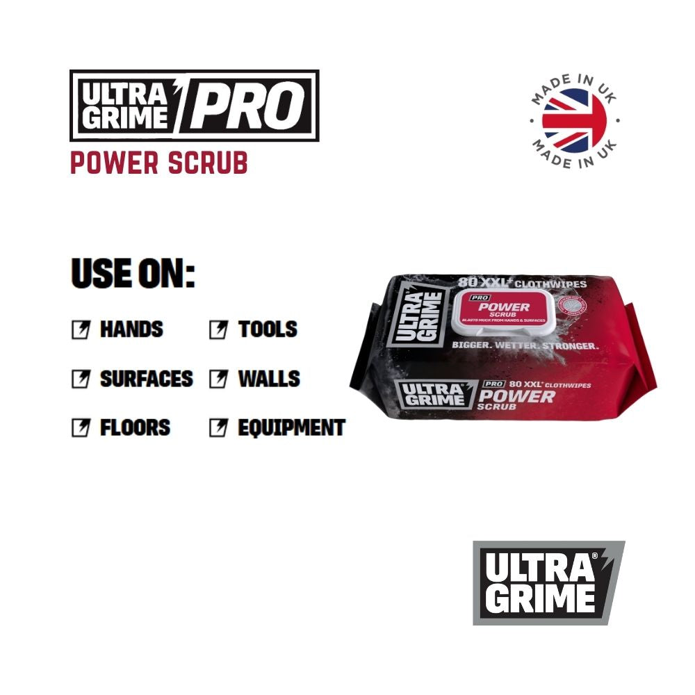 UltraGrime Pro - Power Scrub (80 XXL wipes)