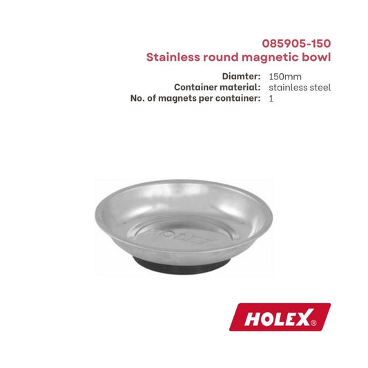 Holex Round Stainless Steel Magnetic Bowl, 150mm