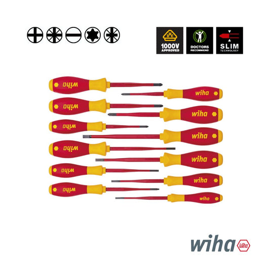 Wiha SoftFinish slimFix electric screwdriver 12-pc set