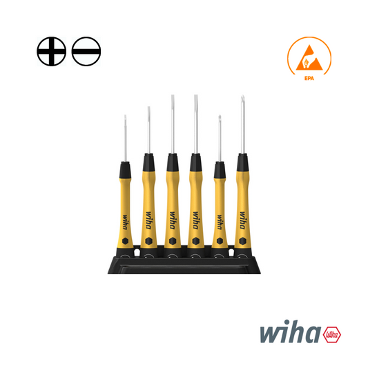 Wiha PicoFinish ESD 7-pc screwdriver set with holder