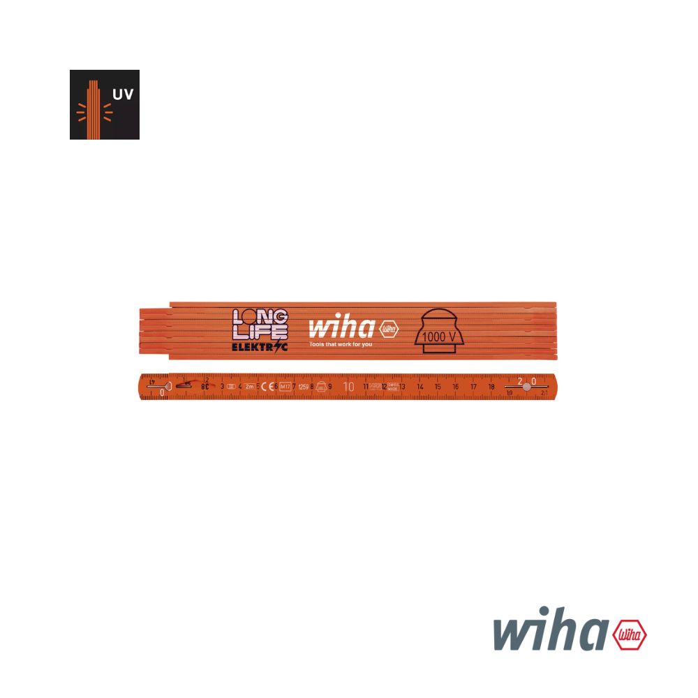 Wiha Electrician's Longlife® folding ruler, 2M