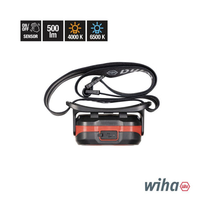 Wiha Rechargeable Headlamp, 500 lm