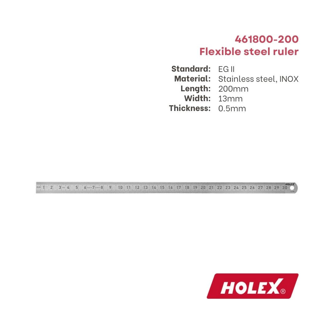 Holex Slim Flexible Steel Ruler