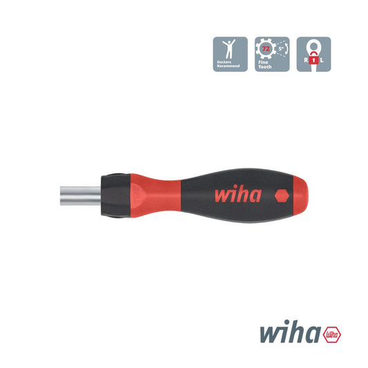 SoftFinish® screwdriver with bit holder and ratchet function (handle only)