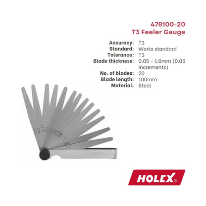 Holex Steel Feeler Gauge, T3