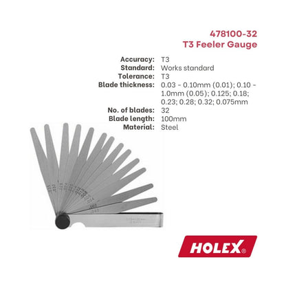 Holex Steel Feeler Gauge, T3