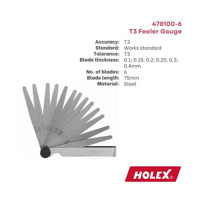 Holex Steel Feeler Gauge, T3