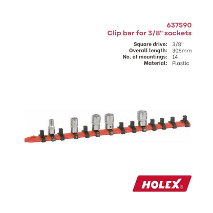 Holex Clip bar for 1/4", 3/8", 1/2" sockets