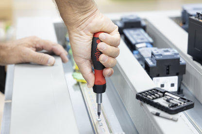 SoftFinish® screwdriver with bit holder and ratchet function (handle only)