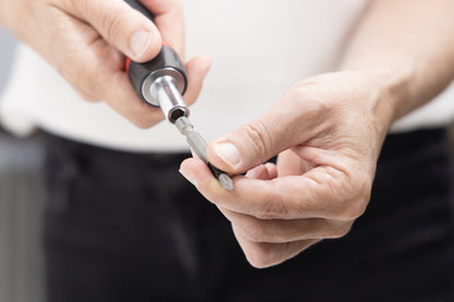 SoftFinish® screwdriver with bit holder and ratchet function (handle only)