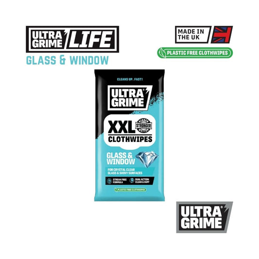 UltraGrime Life - Glass & Window (20 XXL wipes)