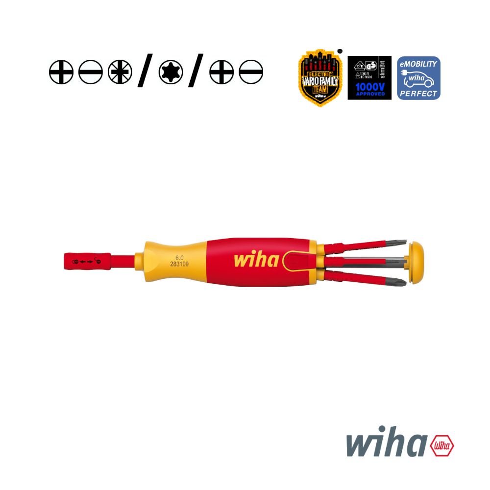 Wiha LiftUp electric screwdriver 6-pc set