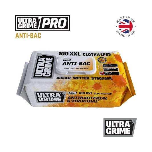 UltraGrime Pro - Anti-Bac (100 XXL wipes)