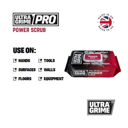 UltraGrime Pro - Power Scrub (80 XXL wipes)